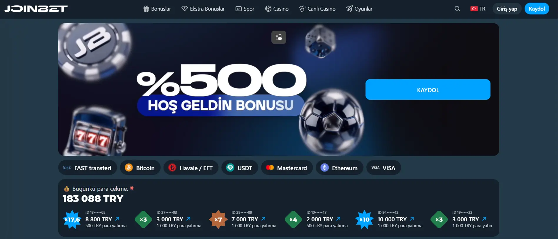 JoinBet Casino – Aplicación móvil y experiencia de juego image 1